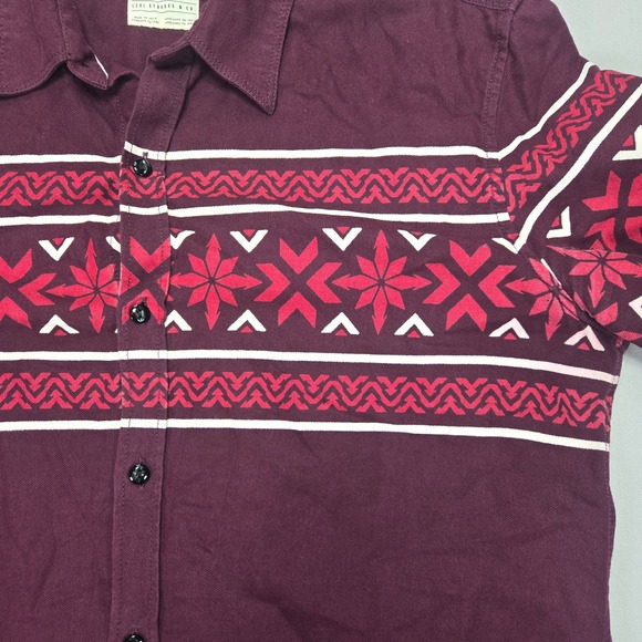 Levis Modern Fit‎ Button Down Shirt Fair Isle Pattern Long Sleeve L - Picture 3 of 6